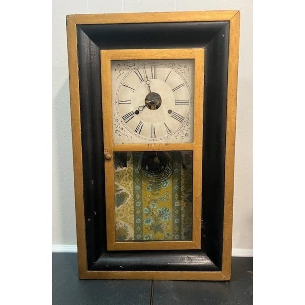 Antique Seth Thomas Shelf Mantel Clock c.1880 Plymouth Conn Brass Movement AS IS